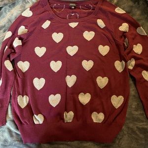 Torrid cute heart sweater